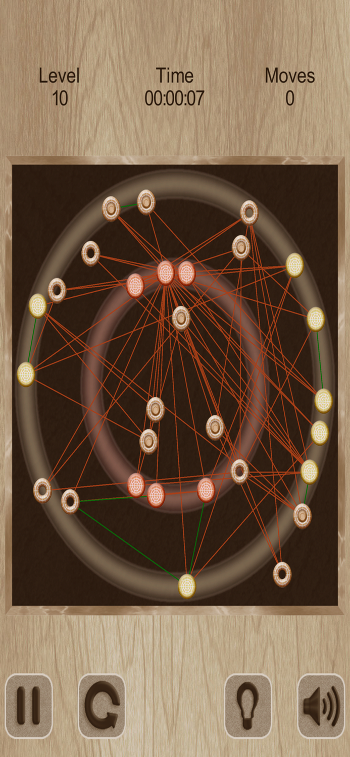 Untangle. Rings and Lines