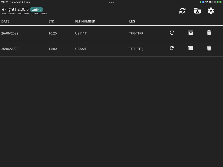 #1. eFlights (iOS) โดย: UNIVAIR SERVICES