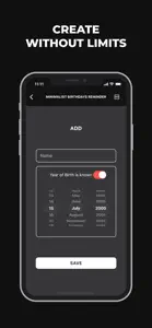 Minimalist Birthday Reminder screenshot #3 for iPhone
