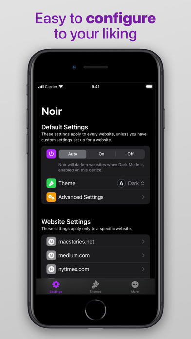 Screenshot #3 pour Noir - Dark Mode for Safari