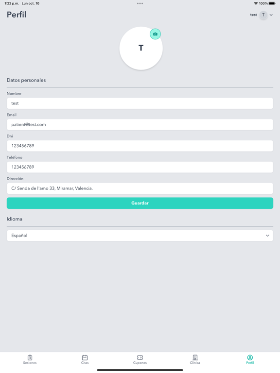 Fisiotrack Go iPad screenshot 7 - Sports app