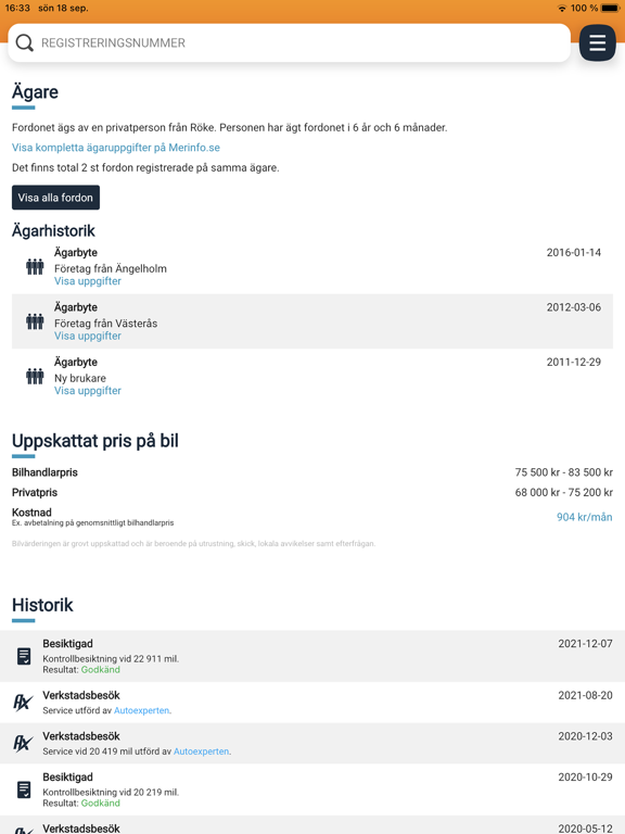 Screenshot #5 pour Biluppgifter 2021