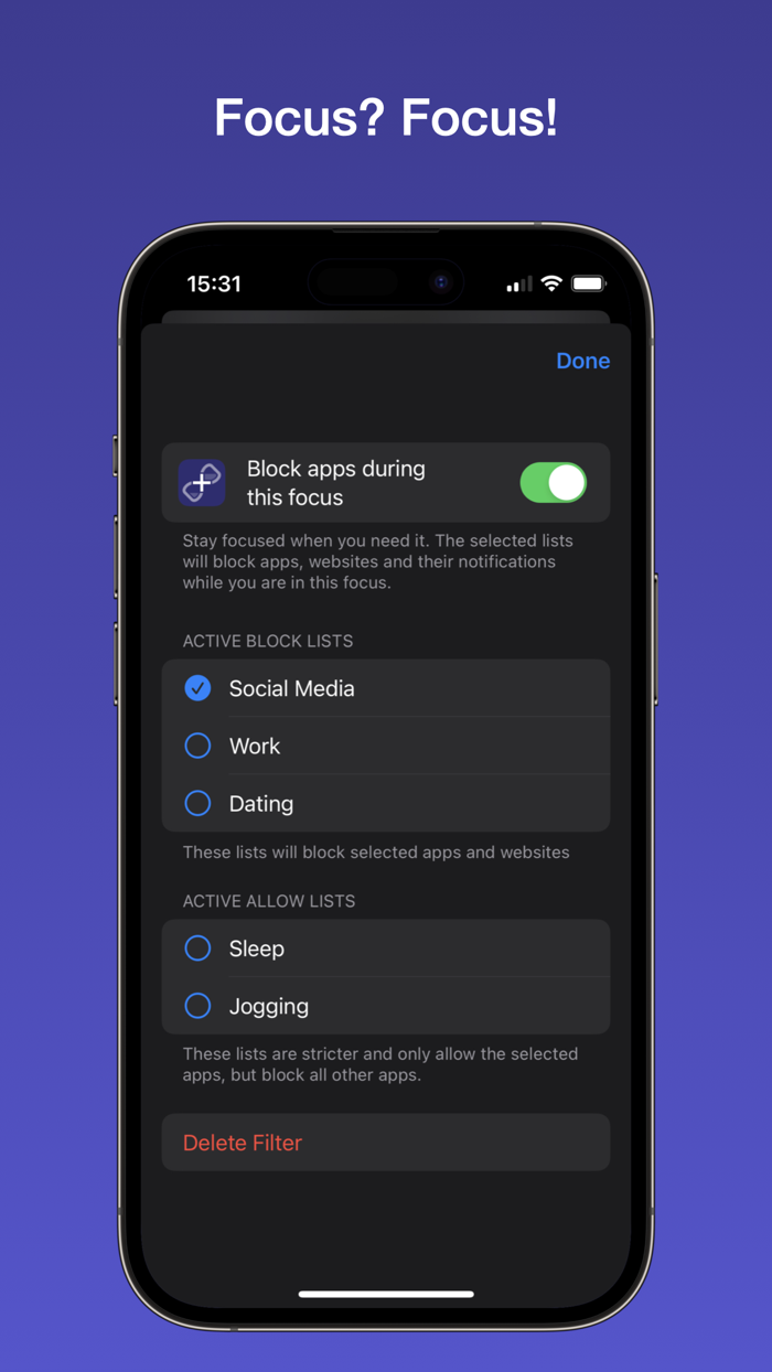 ScreenTime  Focus App Block