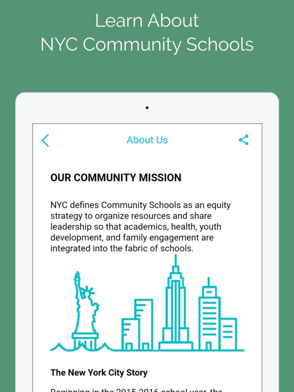 NYC Community Schools iPad screenshot