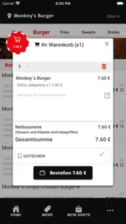 monkey‘s burger iphone screenshot 4