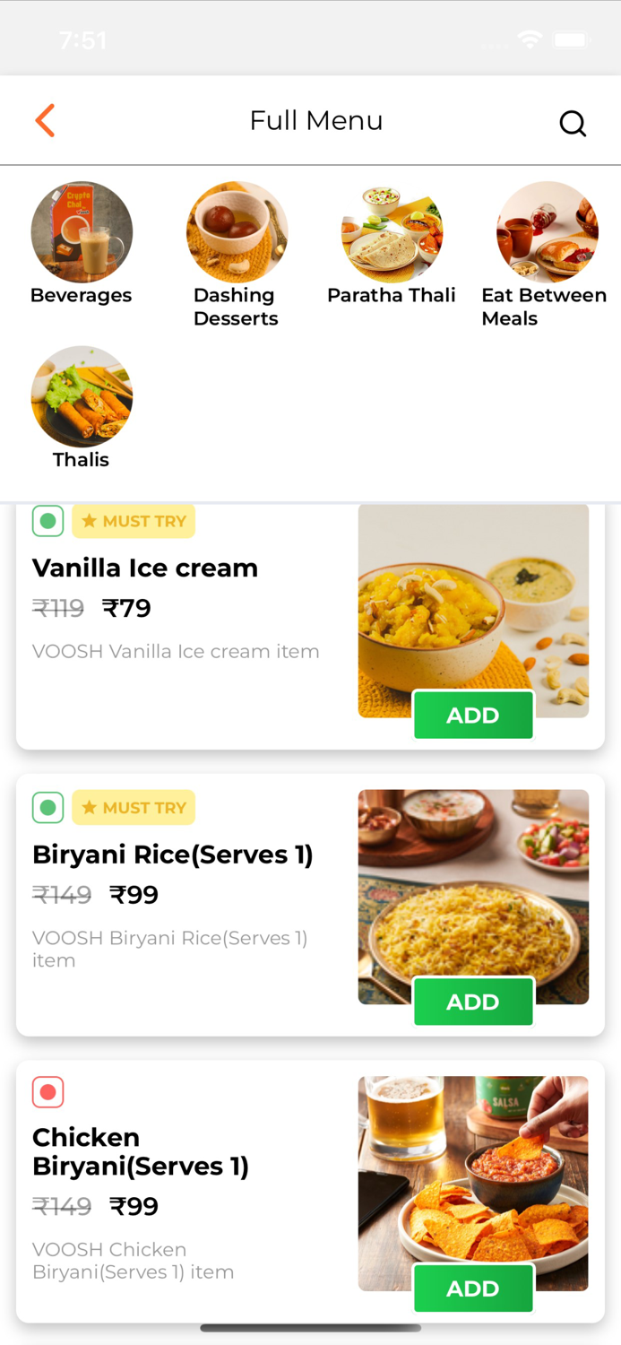 Voosh - 10 mins Food Delivery