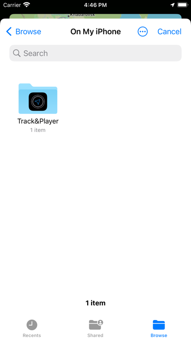 GPS track and Player Screenshot