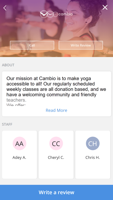 Cambio Yoga Screenshot