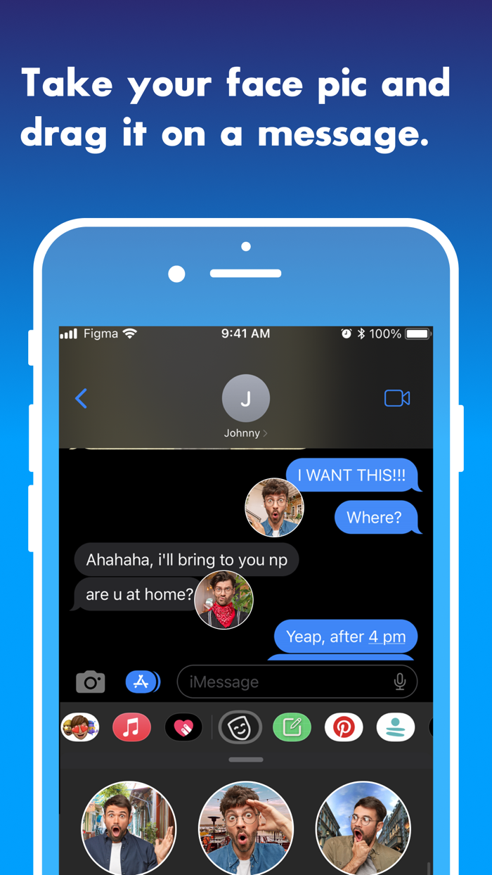 Reactions Send Face Emojis