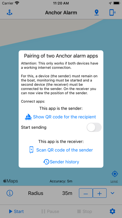 Anchor Alarm / Watch Screenshot