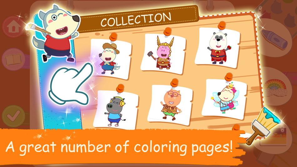 #4. Wolfoo Coloring Book (iOS) By: WOLFOO LLC