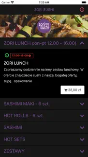 zori sushi iphone screenshot 1