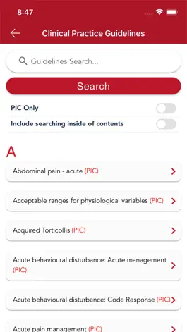 Game screenshot RCH Clinical Guidelines apk
