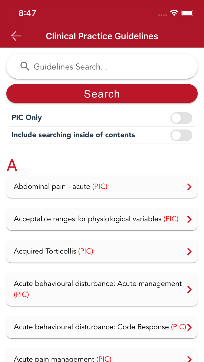 RCH Clinical Guidelines