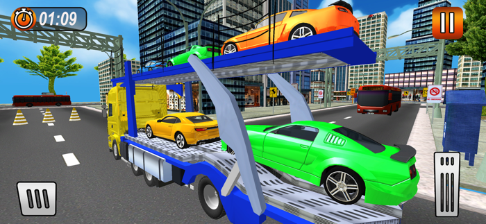 Truck Car Transporter Sim 3D