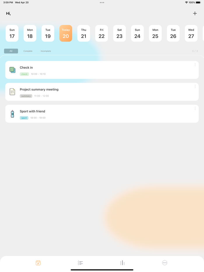 Schedule-work plan daily task