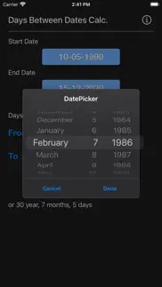 days between dates calculator iphone screenshot 2