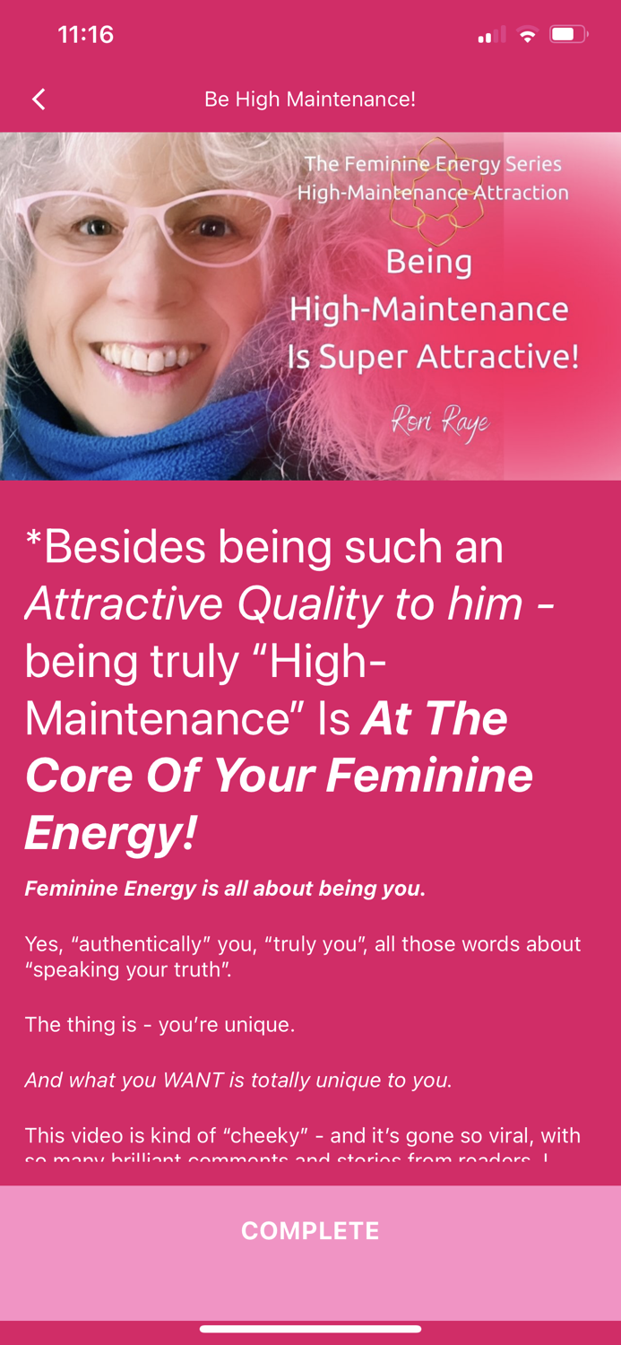 Rori Raye Feminine Energy