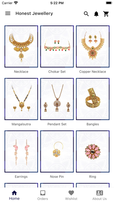 Honest Jewellery Shopping App Screenshot