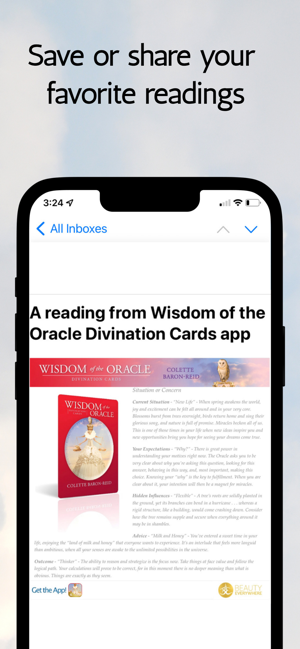 Snímek obrazovky Wisdom of the Oracle Cards