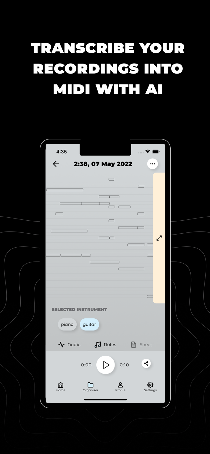 KODAI - Audio to midi
