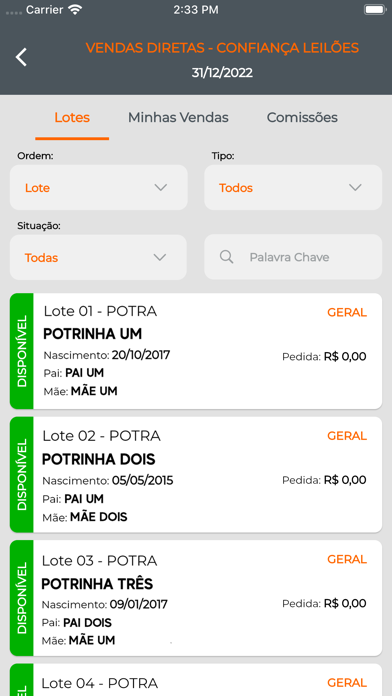 Confiança Assessor Screenshot