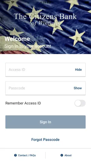 Citizens Bank of Winfield screenshot 2