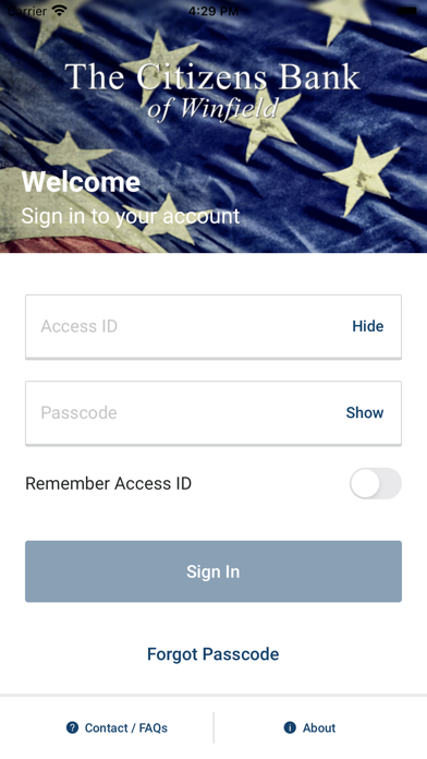 Citizens Bank of Winfield Screenshot