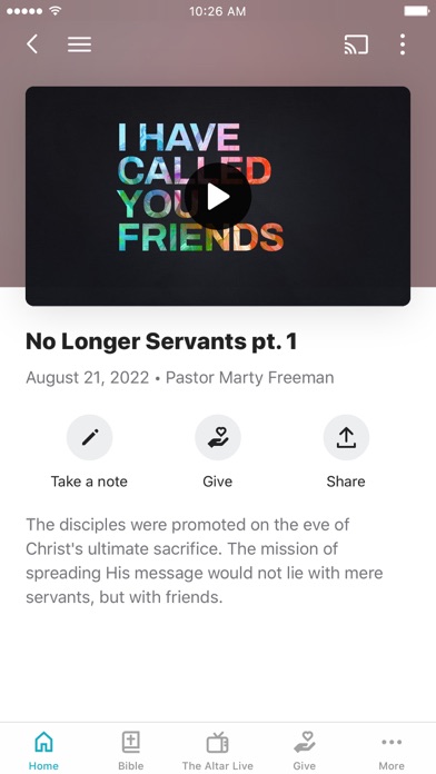 The Altar Church App Screenshot