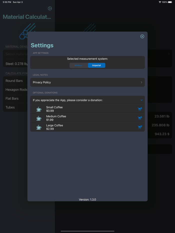 Machining Material Calculators