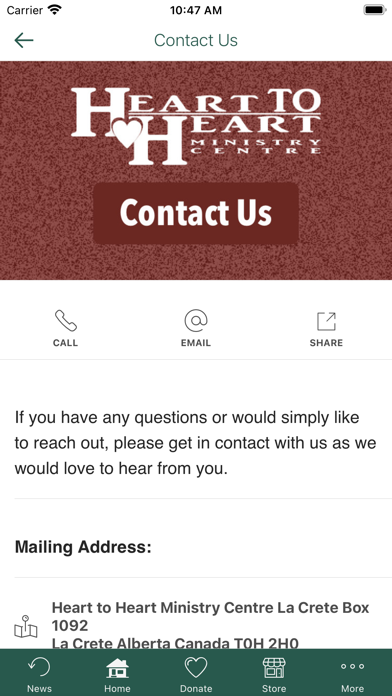 Heart to Heart Ministry Centre Screenshot