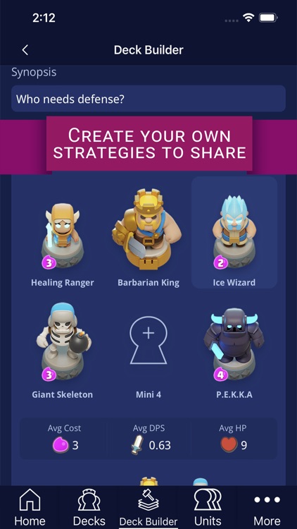 Clash Mini Decks by NOFF