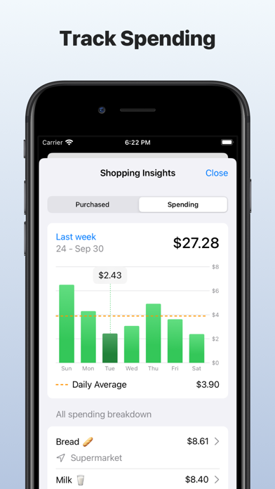 Shopminder Screenshot