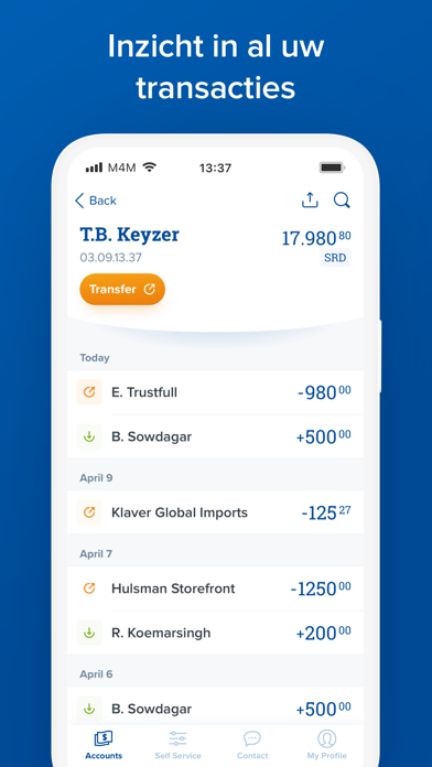 Hakrinbank Mobile Banking Screenshot