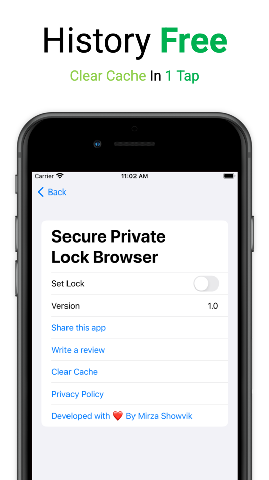 #2. Secure Private Lock Browser (iOS) Av: Mirza Showvik