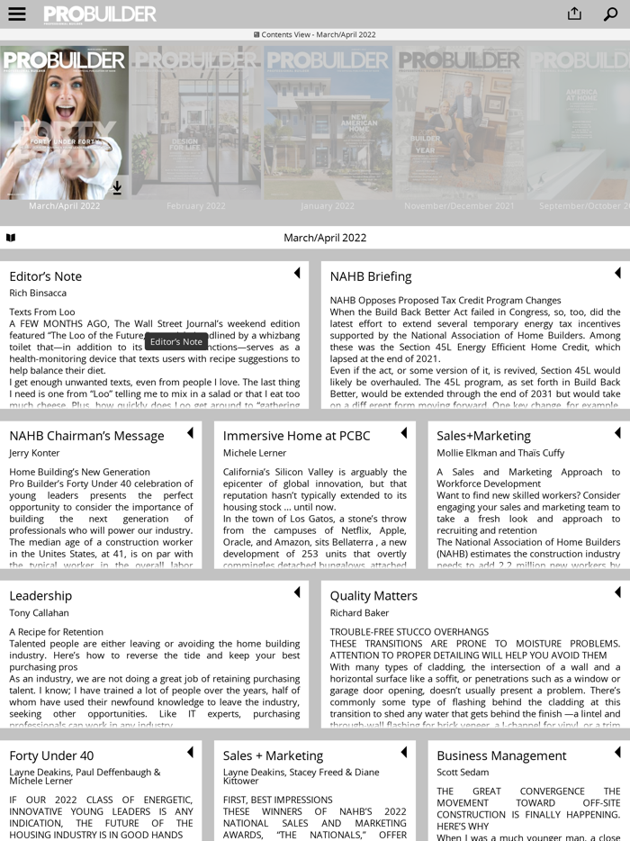 Professional Builder Magazine