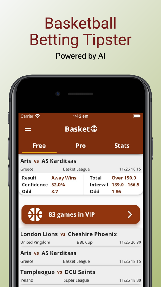 AI Basketball Betting Tipster - 1.4.34 - (iOS)