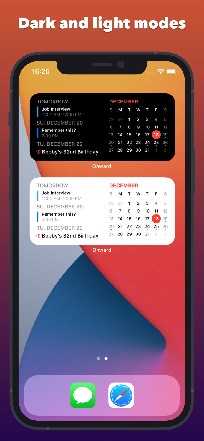 Onward Combined Widgets