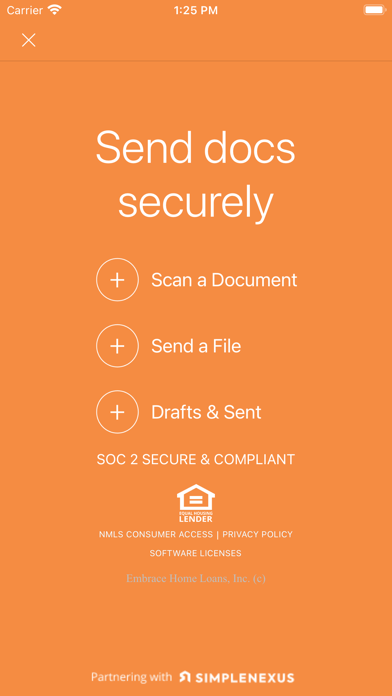 Embrace Home Loans eSNAPP Screenshot