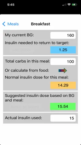 Game screenshot Diabetes Personal Calculator hack