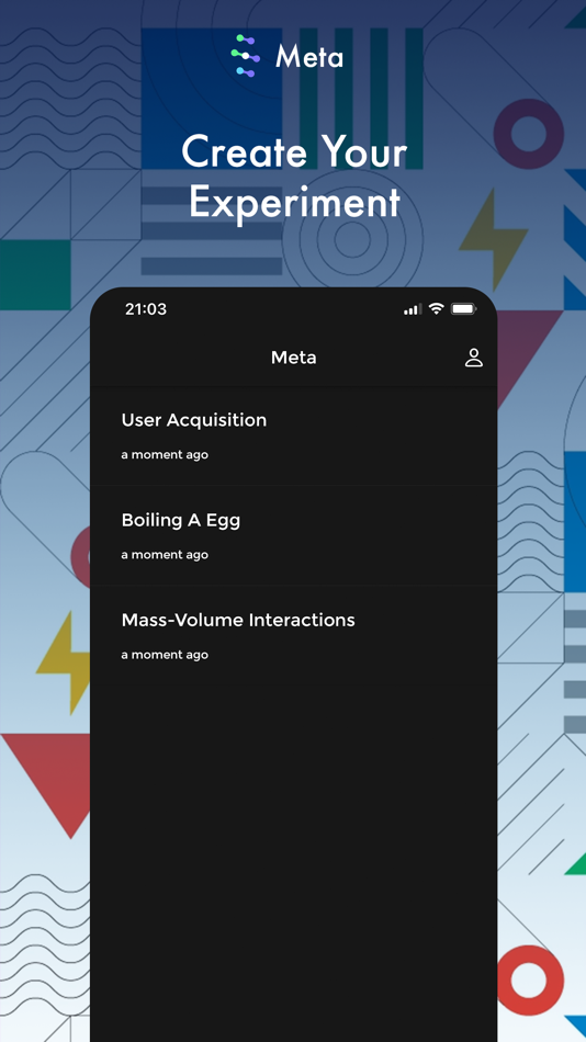 #1. Meta - Experiment Manager (iOS) By: Renasnce Studios Ltd