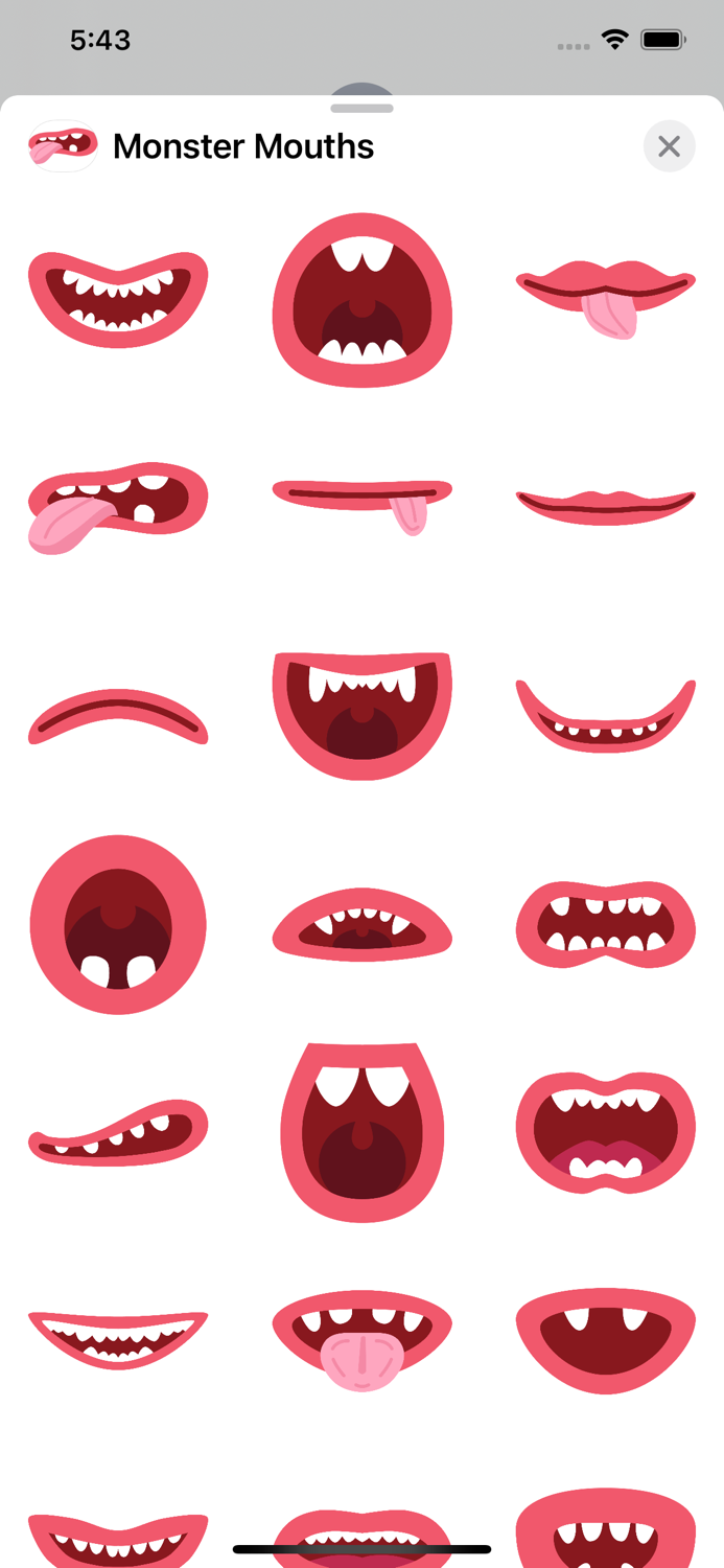 Monster Mouths Props Stickers
