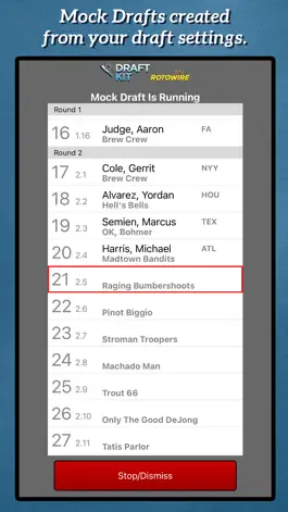 Game screenshot Fantasy Baseball Draft Kit '23 apk