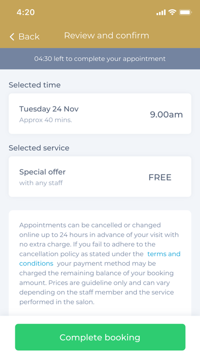 Beauty Temple Booking Screenshot