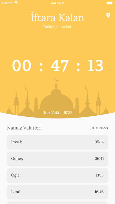 İftar Sayacı - Sahur Sayacı Screenshot