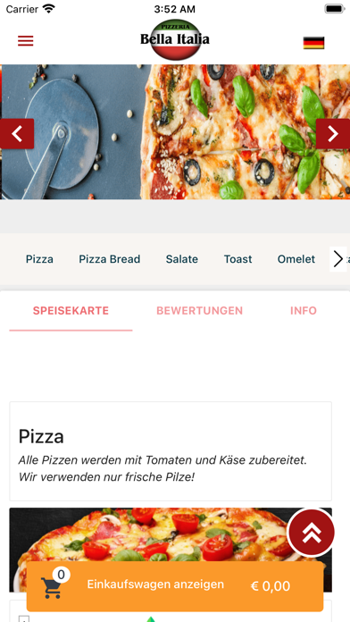 PizzeriaBellaItalia Restaurant Screenshot