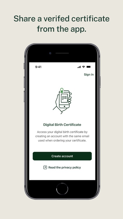 Digital Birth Certificate
