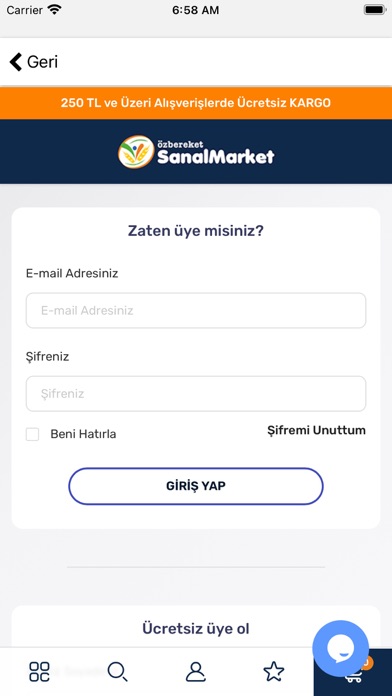 Özbereket Sanal Market Screenshot