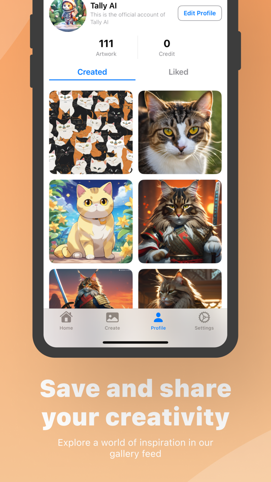 #5. Tally - Cat AI Image (iOS) Με: Xiao Jiang