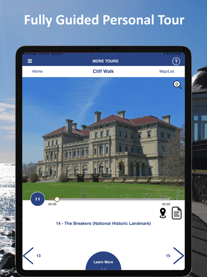 Newport Cliff Walk Audio Guide